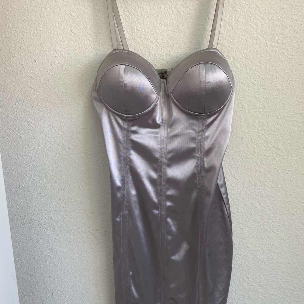 Silver bodycon dress